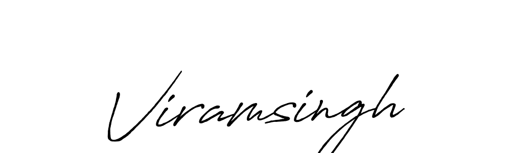 Make a beautiful signature design for name Viramsingh. With this signature (Antro_Vectra_Bolder) style, you can create a handwritten signature for free. Viramsingh signature style 7 images and pictures png