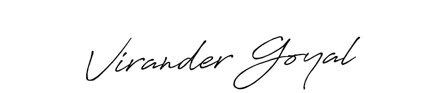 Use a signature maker to create a handwritten signature online. With this signature software, you can design (Antro_Vectra_Bolder) your own signature for name Virander Goyal. Virander Goyal signature style 7 images and pictures png
