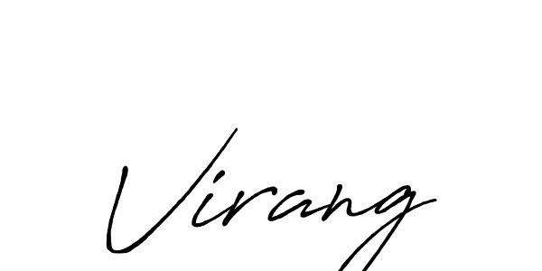 Virang stylish signature style. Best Handwritten Sign (Antro_Vectra_Bolder) for my name. Handwritten Signature Collection Ideas for my name Virang. Virang signature style 7 images and pictures png