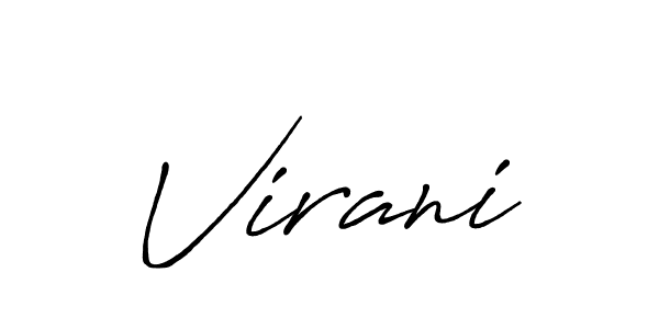 Virani stylish signature style. Best Handwritten Sign (Antro_Vectra_Bolder) for my name. Handwritten Signature Collection Ideas for my name Virani. Virani signature style 7 images and pictures png