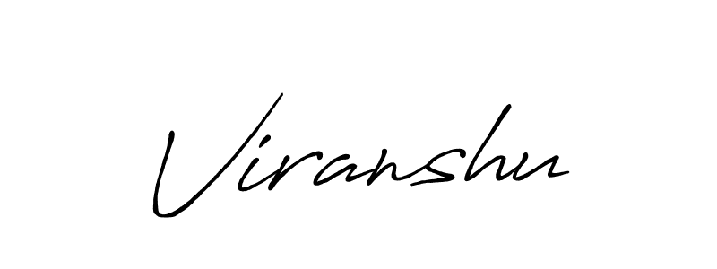 Create a beautiful signature design for name Viranshu. With this signature (Antro_Vectra_Bolder) fonts, you can make a handwritten signature for free. Viranshu signature style 7 images and pictures png