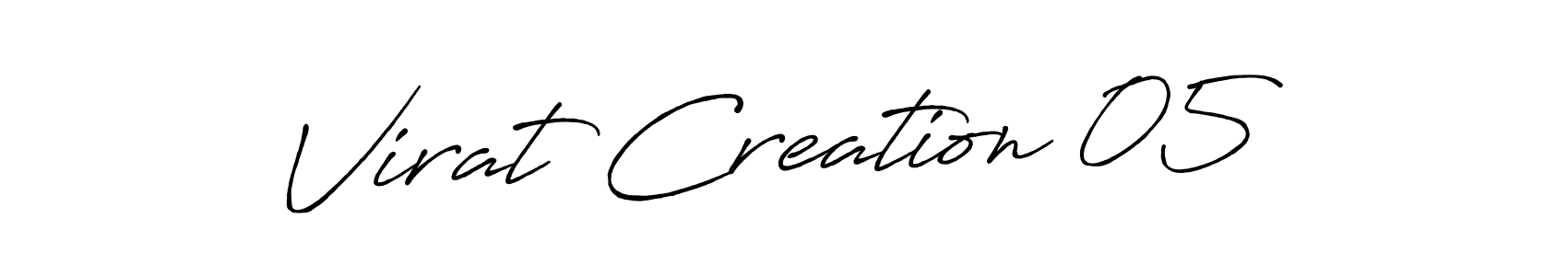 Use a signature maker to create a handwritten signature online. With this signature software, you can design (Antro_Vectra_Bolder) your own signature for name Virat Creation 05. Virat Creation 05 signature style 7 images and pictures png