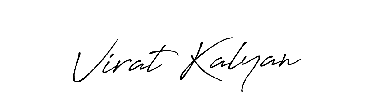 Make a beautiful signature design for name Virat Kalyan. With this signature (Antro_Vectra_Bolder) style, you can create a handwritten signature for free. Virat Kalyan signature style 7 images and pictures png