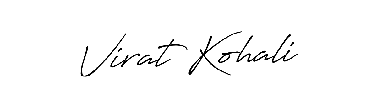 How to make Virat Kohali signature? Antro_Vectra_Bolder is a professional autograph style. Create handwritten signature for Virat Kohali name. Virat Kohali signature style 7 images and pictures png