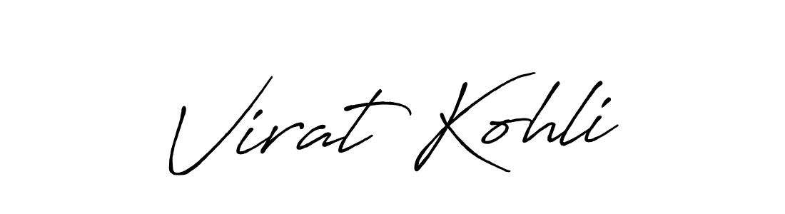 Make a beautiful signature design for name Virat Kohli. With this signature (Antro_Vectra_Bolder) style, you can create a handwritten signature for free. Virat Kohli signature style 7 images and pictures png