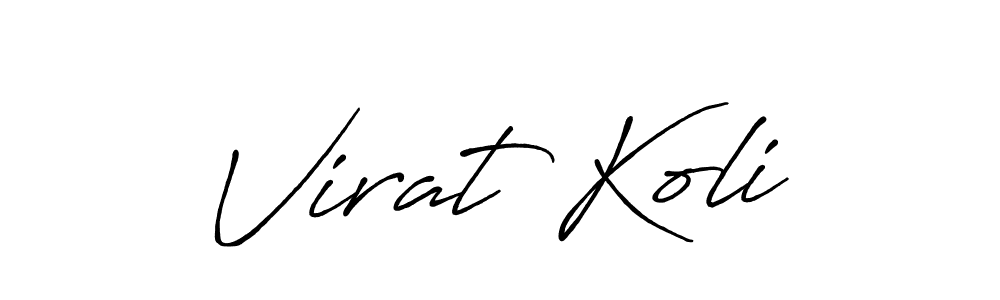 Make a short Virat Koli signature style. Manage your documents anywhere anytime using Antro_Vectra_Bolder. Create and add eSignatures, submit forms, share and send files easily. Virat Koli signature style 7 images and pictures png