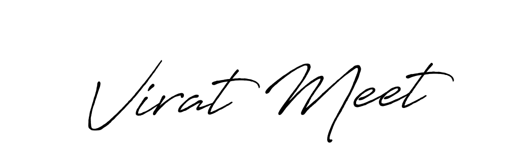 Virat Meet stylish signature style. Best Handwritten Sign (Antro_Vectra_Bolder) for my name. Handwritten Signature Collection Ideas for my name Virat Meet. Virat Meet signature style 7 images and pictures png