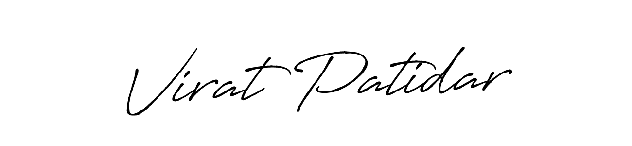 How to make Virat Patidar name signature. Use Antro_Vectra_Bolder style for creating short signs online. This is the latest handwritten sign. Virat Patidar signature style 7 images and pictures png