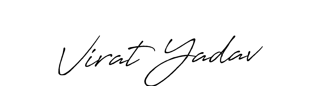 How to make Virat Yadav signature? Antro_Vectra_Bolder is a professional autograph style. Create handwritten signature for Virat Yadav name. Virat Yadav signature style 7 images and pictures png