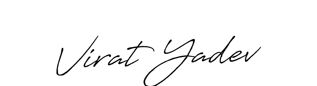 Design your own signature with our free online signature maker. With this signature software, you can create a handwritten (Antro_Vectra_Bolder) signature for name Virat Yadev. Virat Yadev signature style 7 images and pictures png