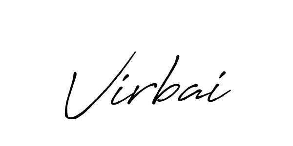 How to make Virbai name signature. Use Antro_Vectra_Bolder style for creating short signs online. This is the latest handwritten sign. Virbai signature style 7 images and pictures png