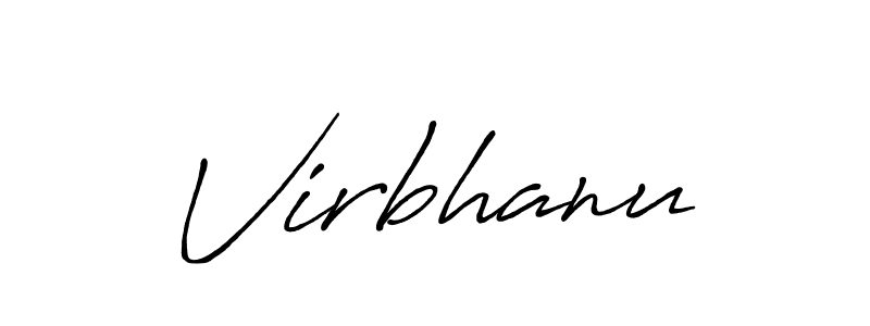 Virbhanu stylish signature style. Best Handwritten Sign (Antro_Vectra_Bolder) for my name. Handwritten Signature Collection Ideas for my name Virbhanu. Virbhanu signature style 7 images and pictures png