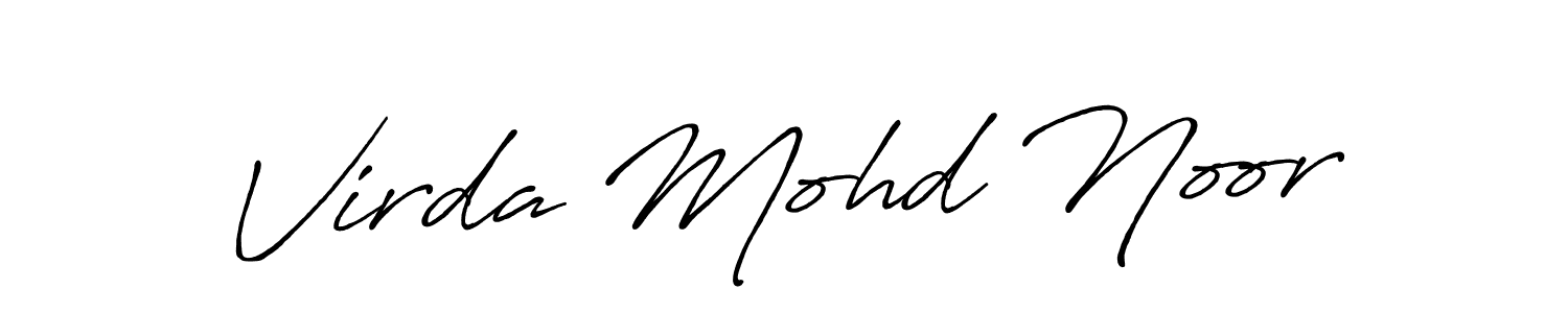 Design your own signature with our free online signature maker. With this signature software, you can create a handwritten (Antro_Vectra_Bolder) signature for name Virda Mohd Noor. Virda Mohd Noor signature style 7 images and pictures png
