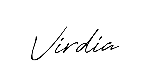 Virdia stylish signature style. Best Handwritten Sign (Antro_Vectra_Bolder) for my name. Handwritten Signature Collection Ideas for my name Virdia. Virdia signature style 7 images and pictures png