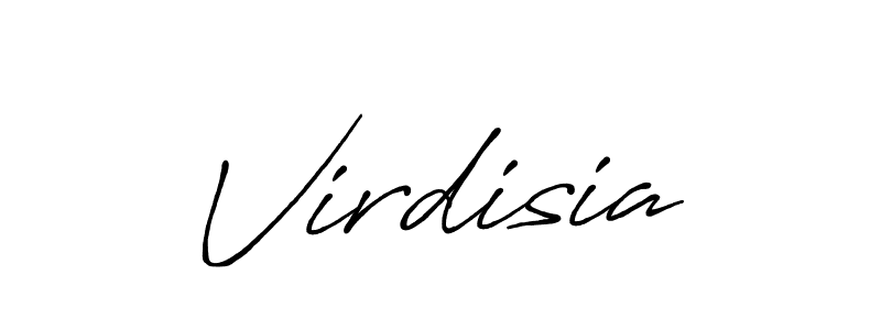 Use a signature maker to create a handwritten signature online. With this signature software, you can design (Antro_Vectra_Bolder) your own signature for name Virdisia. Virdisia signature style 7 images and pictures png