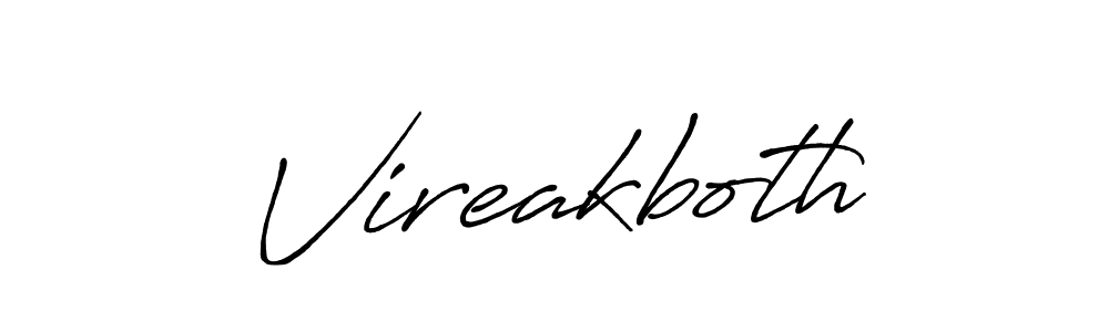 Create a beautiful signature design for name Vireakboth. With this signature (Antro_Vectra_Bolder) fonts, you can make a handwritten signature for free. Vireakboth signature style 7 images and pictures png