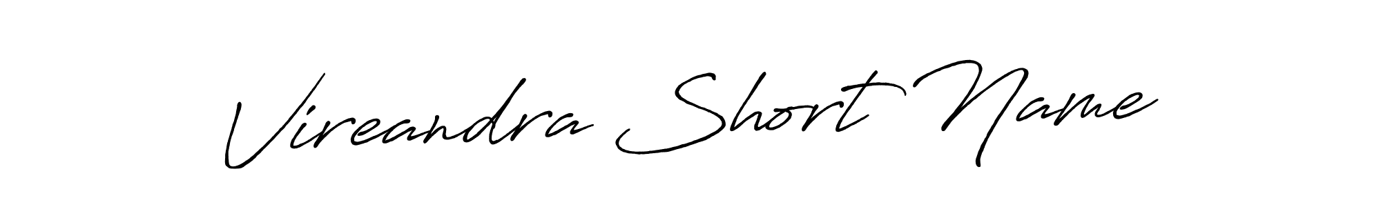 How to make Vireandra Short Name name signature. Use Antro_Vectra_Bolder style for creating short signs online. This is the latest handwritten sign. Vireandra Short Name signature style 7 images and pictures png