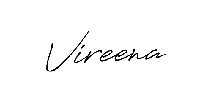 if you are searching for the best signature style for your name Vireena. so please give up your signature search. here we have designed multiple signature styles  using Antro_Vectra_Bolder. Vireena signature style 7 images and pictures png