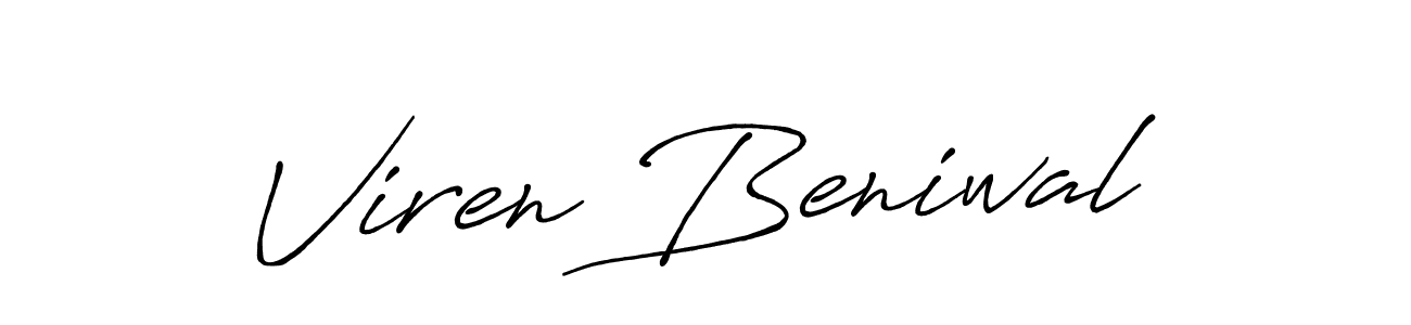 How to make Viren Beniwal signature? Antro_Vectra_Bolder is a professional autograph style. Create handwritten signature for Viren Beniwal name. Viren Beniwal signature style 7 images and pictures png