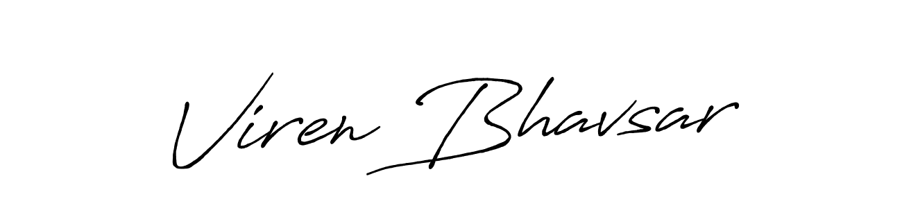 Create a beautiful signature design for name Viren Bhavsar. With this signature (Antro_Vectra_Bolder) fonts, you can make a handwritten signature for free. Viren Bhavsar signature style 7 images and pictures png