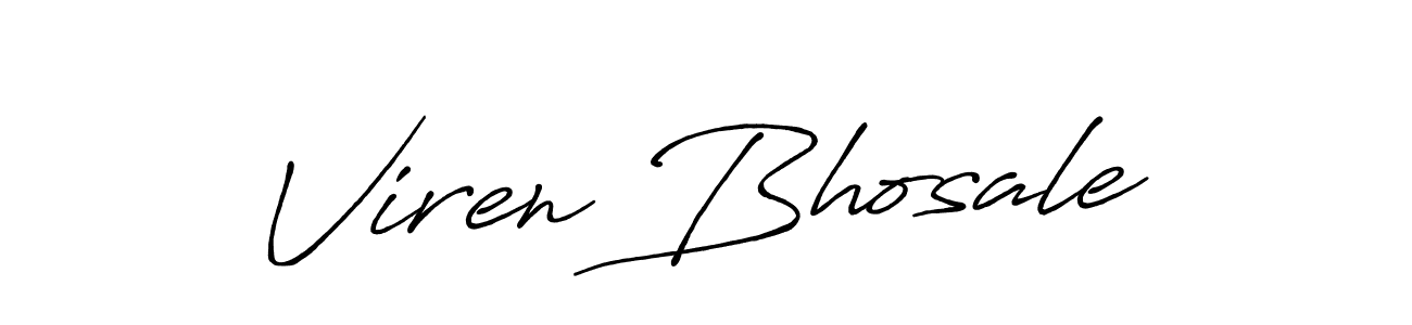 Design your own signature with our free online signature maker. With this signature software, you can create a handwritten (Antro_Vectra_Bolder) signature for name Viren Bhosale. Viren Bhosale signature style 7 images and pictures png