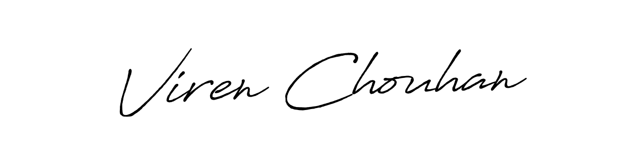 Also we have Viren Chouhan name is the best signature style. Create professional handwritten signature collection using Antro_Vectra_Bolder autograph style. Viren Chouhan signature style 7 images and pictures png