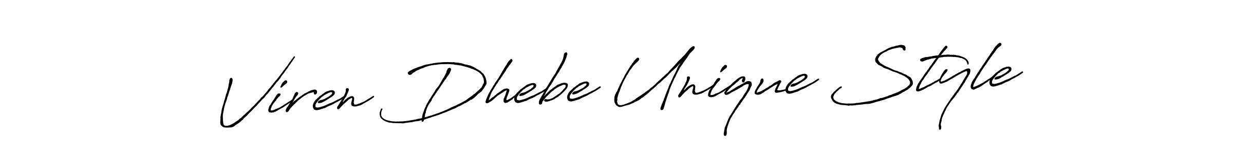 Make a beautiful signature design for name Viren Dhebe Unique Style. With this signature (Antro_Vectra_Bolder) style, you can create a handwritten signature for free. Viren Dhebe Unique Style signature style 7 images and pictures png