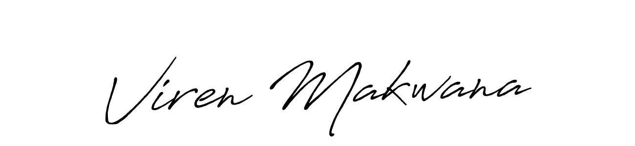 Design your own signature with our free online signature maker. With this signature software, you can create a handwritten (Antro_Vectra_Bolder) signature for name Viren Makwana. Viren Makwana signature style 7 images and pictures png