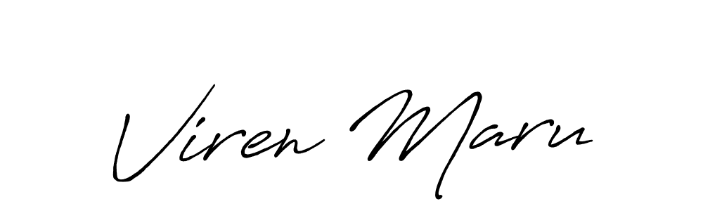 Create a beautiful signature design for name Viren Maru. With this signature (Antro_Vectra_Bolder) fonts, you can make a handwritten signature for free. Viren Maru signature style 7 images and pictures png