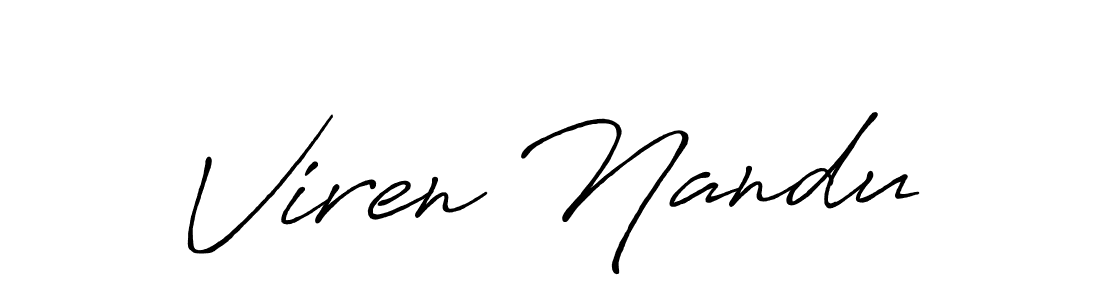 It looks lik you need a new signature style for name Viren Nandu. Design unique handwritten (Antro_Vectra_Bolder) signature with our free signature maker in just a few clicks. Viren Nandu signature style 7 images and pictures png