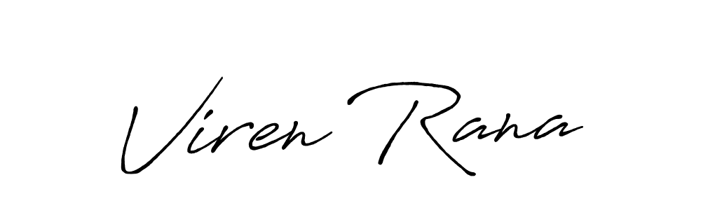 Also You can easily find your signature by using the search form. We will create Viren Rana name handwritten signature images for you free of cost using Antro_Vectra_Bolder sign style. Viren Rana signature style 7 images and pictures png