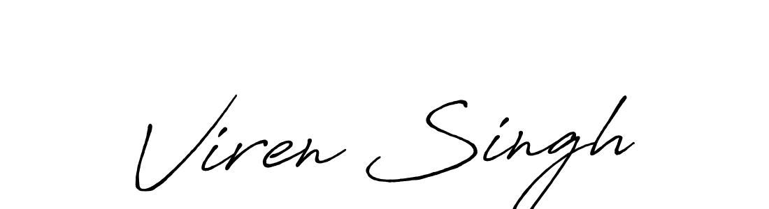 Also we have Viren Singh name is the best signature style. Create professional handwritten signature collection using Antro_Vectra_Bolder autograph style. Viren Singh signature style 7 images and pictures png