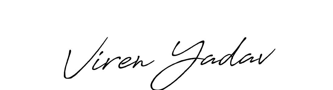 Use a signature maker to create a handwritten signature online. With this signature software, you can design (Antro_Vectra_Bolder) your own signature for name Viren Yadav. Viren Yadav signature style 7 images and pictures png