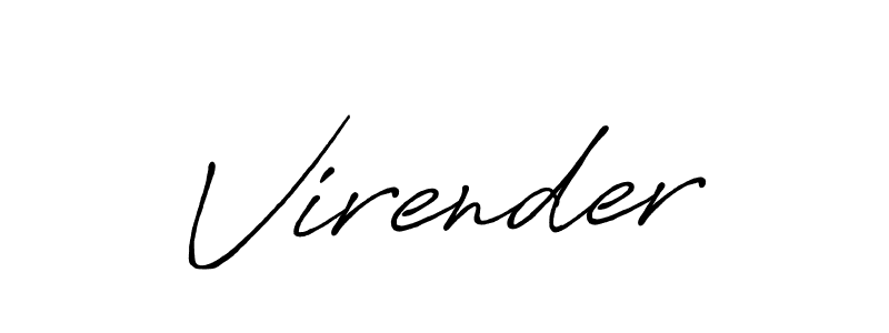 Virender stylish signature style. Best Handwritten Sign (Antro_Vectra_Bolder) for my name. Handwritten Signature Collection Ideas for my name Virender. Virender signature style 7 images and pictures png