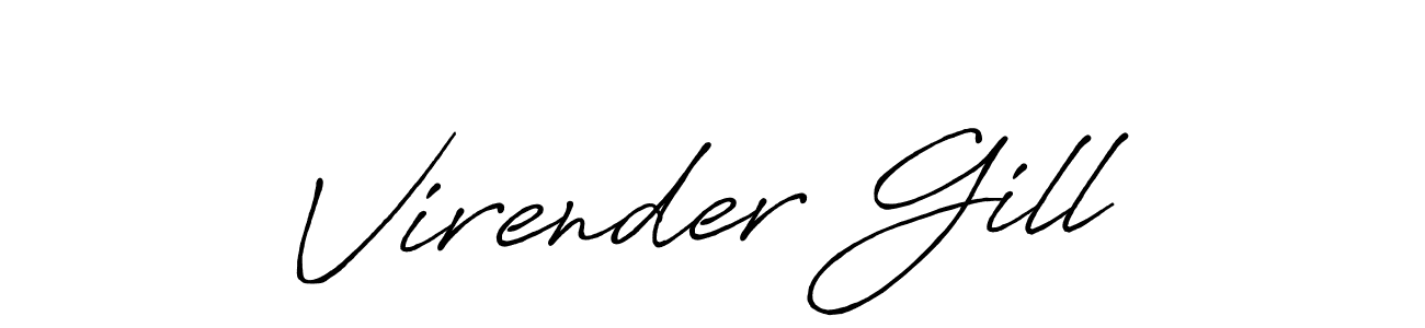 How to Draw Virender Gill signature style? Antro_Vectra_Bolder is a latest design signature styles for name Virender Gill. Virender Gill signature style 7 images and pictures png