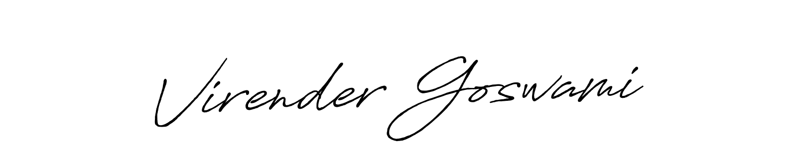 It looks lik you need a new signature style for name Virender Goswami. Design unique handwritten (Antro_Vectra_Bolder) signature with our free signature maker in just a few clicks. Virender Goswami signature style 7 images and pictures png