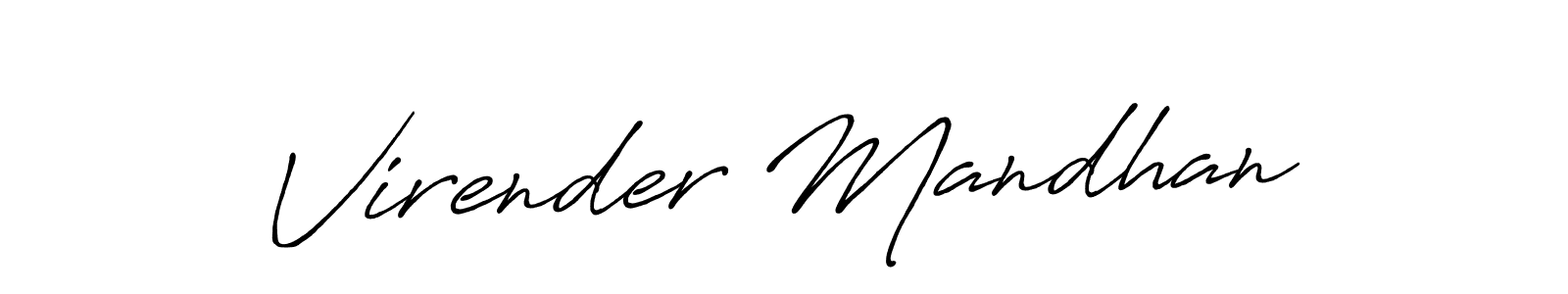 Antro_Vectra_Bolder is a professional signature style that is perfect for those who want to add a touch of class to their signature. It is also a great choice for those who want to make their signature more unique. Get Virender Mandhan name to fancy signature for free. Virender Mandhan signature style 7 images and pictures png