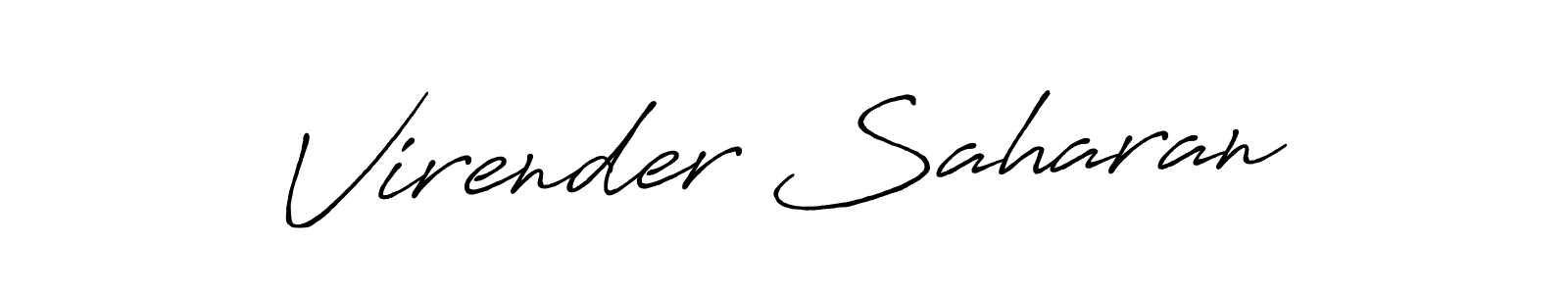 Virender Saharan stylish signature style. Best Handwritten Sign (Antro_Vectra_Bolder) for my name. Handwritten Signature Collection Ideas for my name Virender Saharan. Virender Saharan signature style 7 images and pictures png