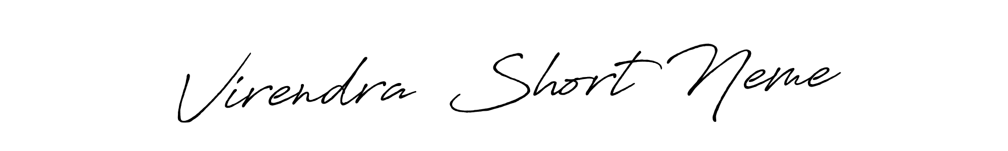 Also You can easily find your signature by using the search form. We will create Virendra  Short Neme name handwritten signature images for you free of cost using Antro_Vectra_Bolder sign style. Virendra  Short Neme signature style 7 images and pictures png