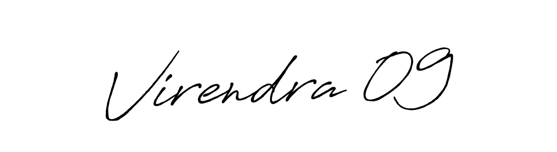 Make a beautiful signature design for name Virendra 09. With this signature (Antro_Vectra_Bolder) style, you can create a handwritten signature for free. Virendra 09 signature style 7 images and pictures png