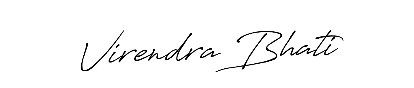 Also You can easily find your signature by using the search form. We will create Virendra Bhati name handwritten signature images for you free of cost using Antro_Vectra_Bolder sign style. Virendra Bhati signature style 7 images and pictures png
