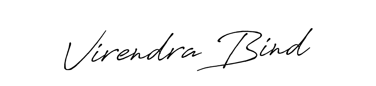 if you are searching for the best signature style for your name Virendra Bind. so please give up your signature search. here we have designed multiple signature styles  using Antro_Vectra_Bolder. Virendra Bind signature style 7 images and pictures png
