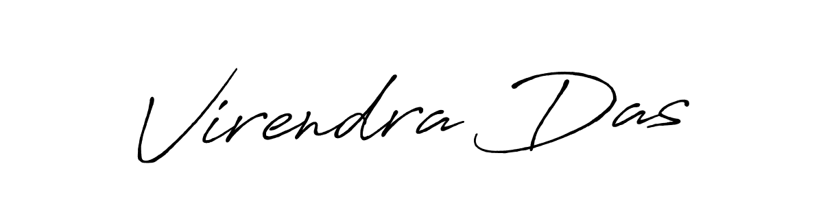 Make a beautiful signature design for name Virendra Das. With this signature (Antro_Vectra_Bolder) style, you can create a handwritten signature for free. Virendra Das signature style 7 images and pictures png