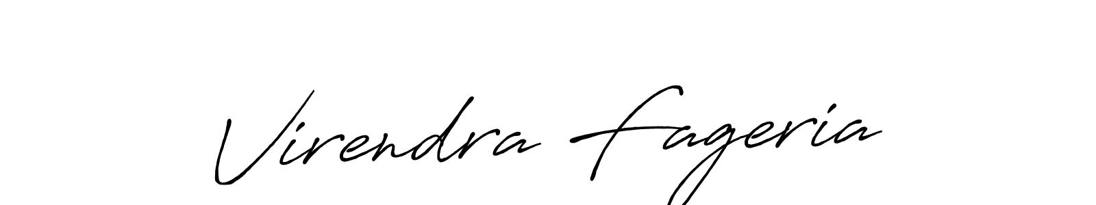 It looks lik you need a new signature style for name Virendra Fageria. Design unique handwritten (Antro_Vectra_Bolder) signature with our free signature maker in just a few clicks. Virendra Fageria signature style 7 images and pictures png