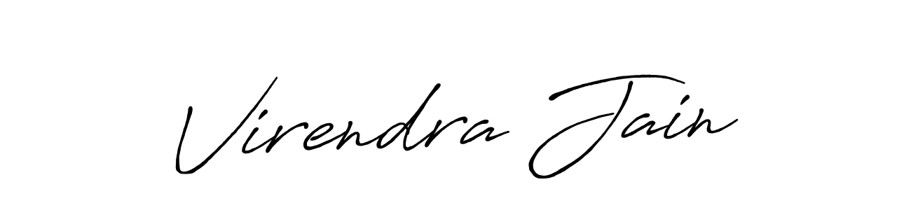 Virendra Jain stylish signature style. Best Handwritten Sign (Antro_Vectra_Bolder) for my name. Handwritten Signature Collection Ideas for my name Virendra Jain. Virendra Jain signature style 7 images and pictures png