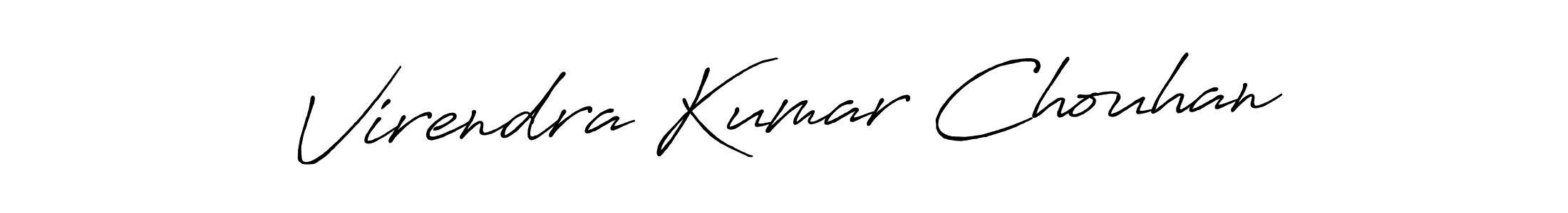 Design your own signature with our free online signature maker. With this signature software, you can create a handwritten (Antro_Vectra_Bolder) signature for name Virendra Kumar Chouhan. Virendra Kumar Chouhan signature style 7 images and pictures png