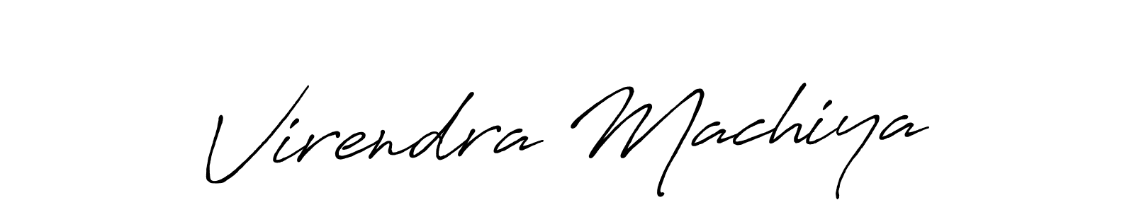 The best way (Antro_Vectra_Bolder) to make a short signature is to pick only two or three words in your name. The name Virendra Machiya include a total of six letters. For converting this name. Virendra Machiya signature style 7 images and pictures png