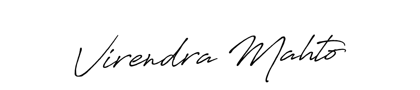 Use a signature maker to create a handwritten signature online. With this signature software, you can design (Antro_Vectra_Bolder) your own signature for name Virendra Mahto. Virendra Mahto signature style 7 images and pictures png