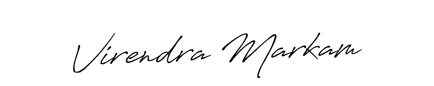 Design your own signature with our free online signature maker. With this signature software, you can create a handwritten (Antro_Vectra_Bolder) signature for name Virendra Markam. Virendra Markam signature style 7 images and pictures png