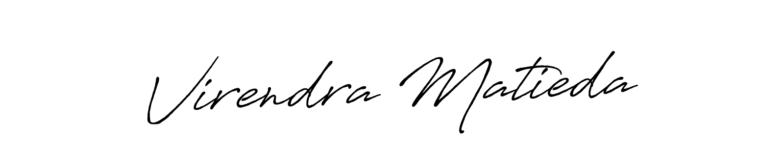 Once you've used our free online signature maker to create your best signature Antro_Vectra_Bolder style, it's time to enjoy all of the benefits that Virendra Matieda name signing documents. Virendra Matieda signature style 7 images and pictures png